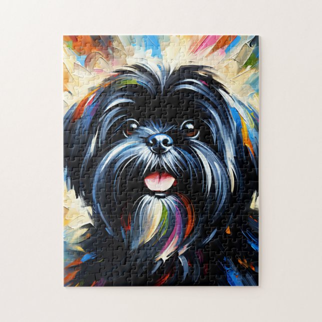 Quebra-cabeça Impressão Acrílica de Cachorro Lhasa Apso Presente (Vertical)