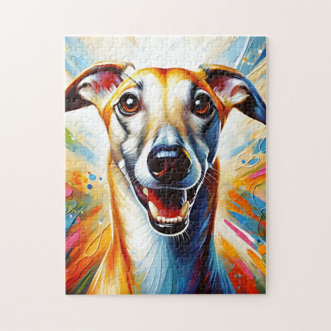 Quebra-cabeça Impressão Acrílica de Cachorro Whippet Presente pa (Vertical)