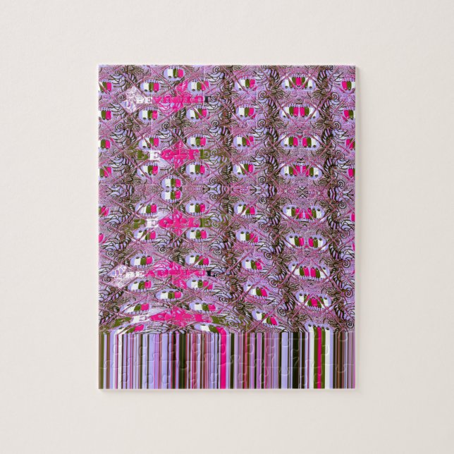 Quebra-cabeça Impressão de Abstrato de padrão denso e intuitivo (Vertical)