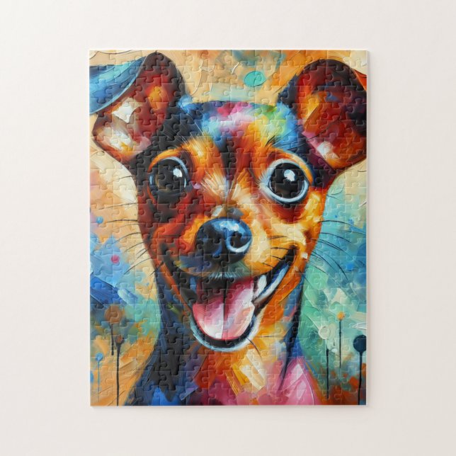Quebra-cabeça Impressão de acrílico de Cão-Pinscher Miniatura (Vertical)