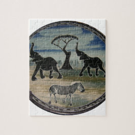 Quebra-cabeça Impressão de Arte de Elefante Africano
