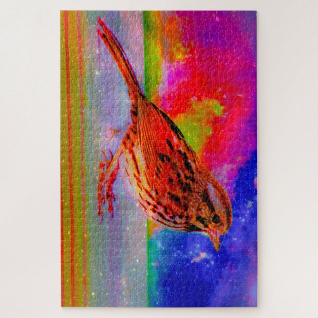 Quebra-cabeça Impressão de Arte do Sonho de Pássaro Cósmico" (Vertical)