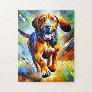 Quebra-cabeça Impressão de Arte em Acrílico de Cão Bloodhound Pr