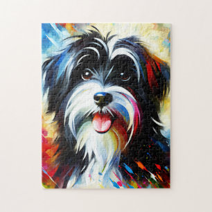Quebra-cabeça Impressão de Arte em Acrílico do Cão Terrier Tibet
