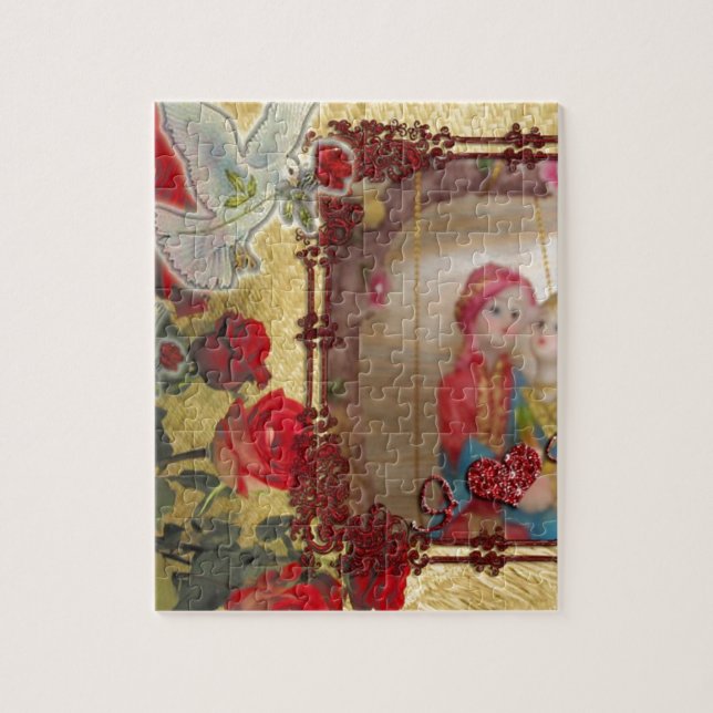 Quebra-cabeça Impressão de Arte Gráfica Doll de Casamento (Vertical)