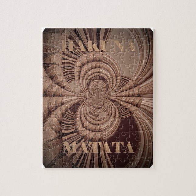 Quebra-cabeça Impressão de Arte Hakuna Matata Terroso (Vertical)