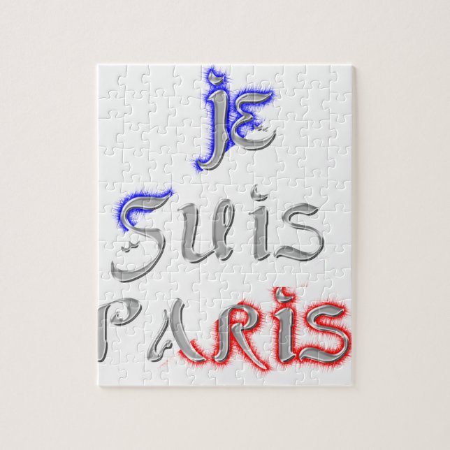 Quebra-cabeça Impressão de Arte Je Suis Paris (Vertical)
