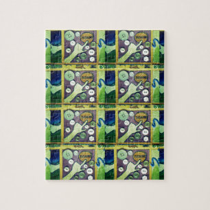 Quebra-cabeça Impressão de Arte Mosaica Divertida Contemporânea