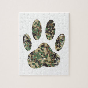 Quebra-cabeça Impressão de Cachorro de Camo Distante