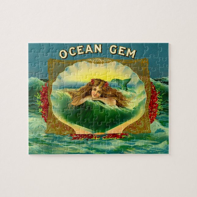 Quebra-cabeça Impressão de etiqueta de charuto de Oceano Gem (Horizontal)