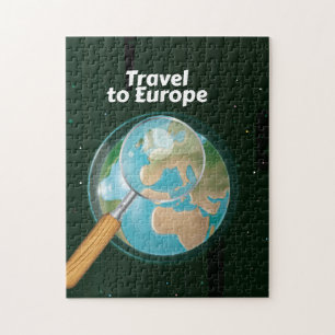 Quebra-cabeça Impressão de férias de viagem para a Europa