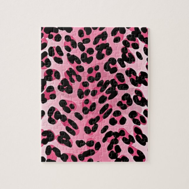 Quebra-cabeça Impressão de Guepardo Rosa RAB Rockabilly (Vertical)