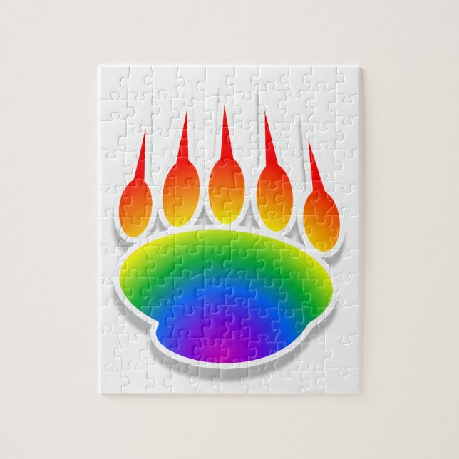 Quebra-cabeça Impressão de Pata do Arco-Íris (Vertical)