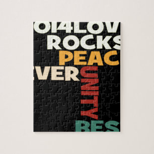 Quebra-cabeça impressão do Love Rocks Peace Art de 2014