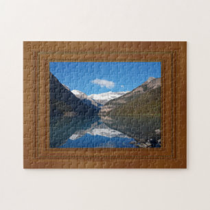 Quebra-cabeça Impressão do Quadro de Madeira no Lago Louise Roc
