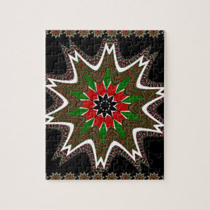 Quebra-cabeça Impressão/Gráfico de Cores de Sinalizador do Quêni