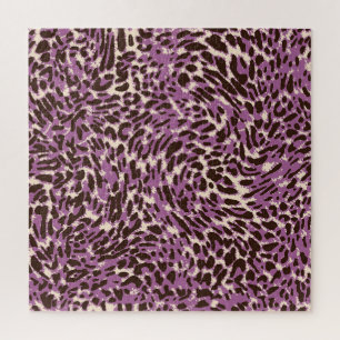 Quebra-cabeça Impressão Leopardo, Padrão Animal Clássico.