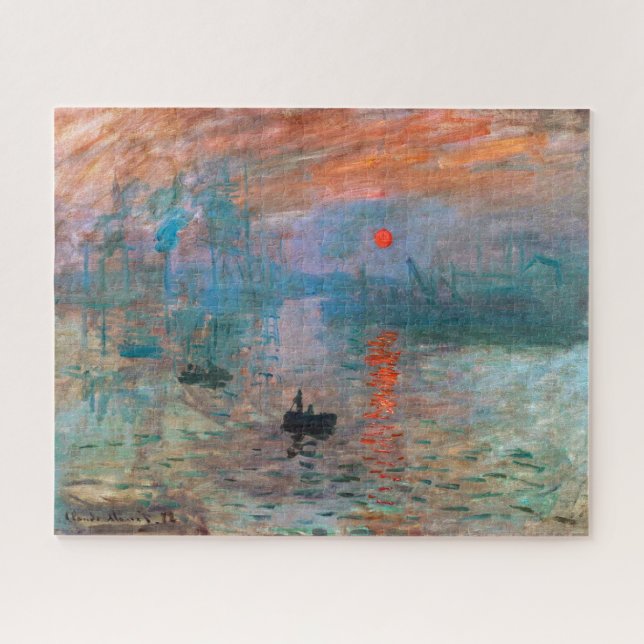 Quebra-cabeça Impressão, Nascer do Sol | Claude Monet | (Horizontal)