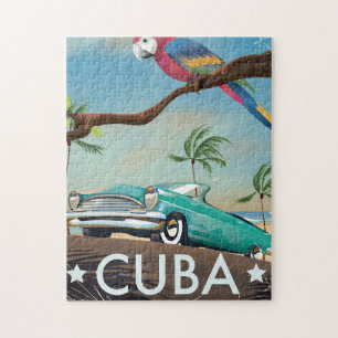 Quebra-cabeça Impressão retro do viagem do vintage de Cuba