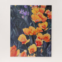 Impressionante Colorido de Campo Poppy