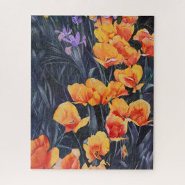 Quebra-cabeça Impressionante Colorido de Campo Poppy