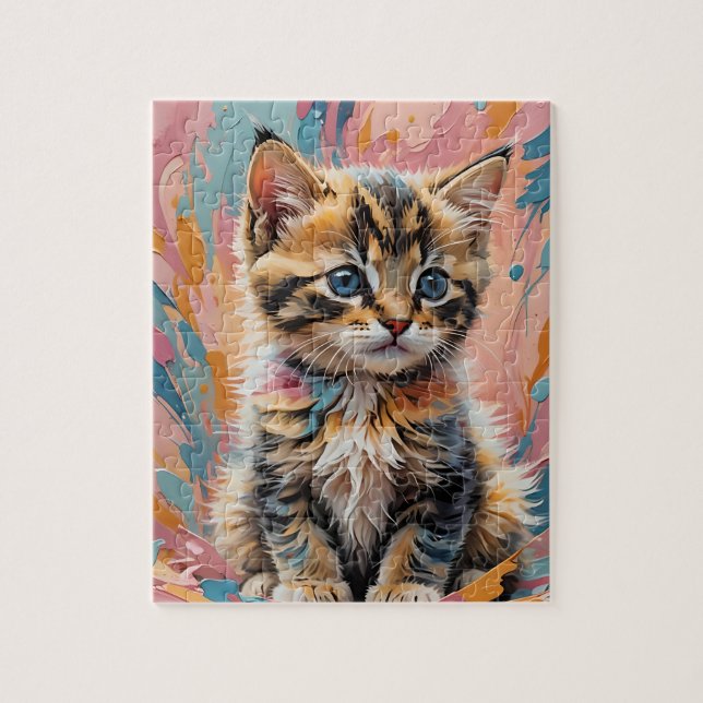 Quebra-cabeça Impressionismo Gatinho Jigsera (Vertical)