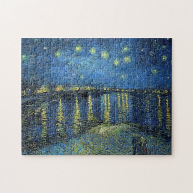 Quebra-cabeça Impressionismo Vincent Van Gogh Starry Night Over (Horizontal)