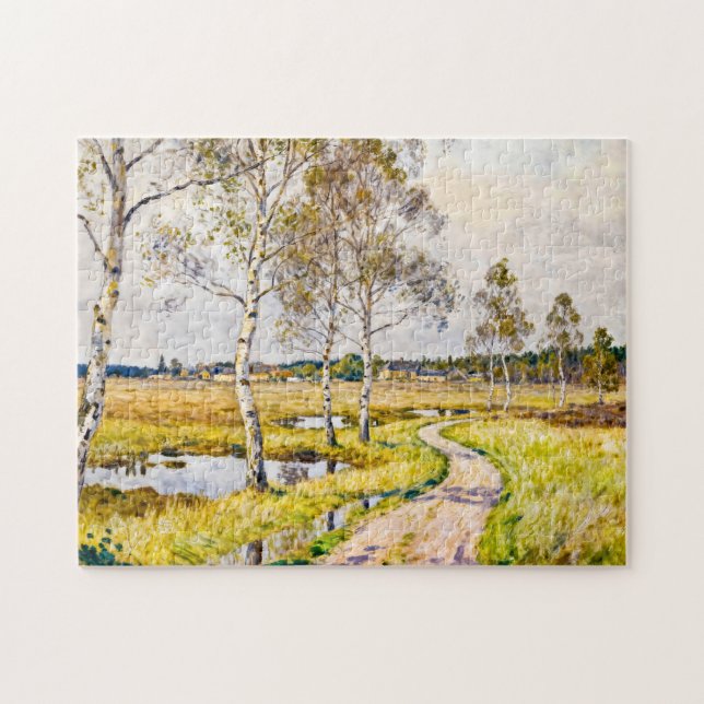 Quebra-cabeça Impressionist Landscape of Worpswede in the Teufel (Horizontal)