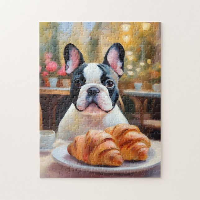 Quebra-cabeça Impressionista da Serenidade Bulldog Francesa (Vertical)
