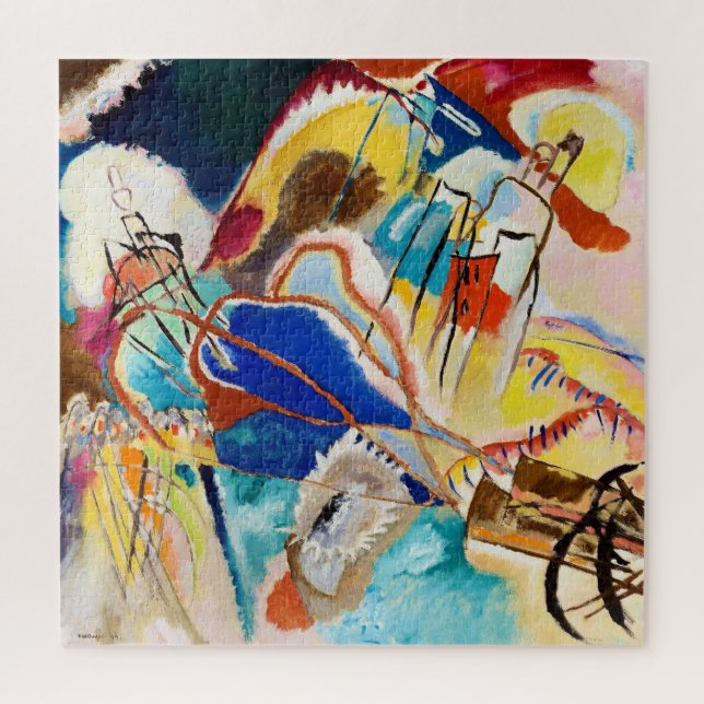 Quebra-cabeça Improvisação 30 (Canhões) de Wassily Kandinsky (Vertical)