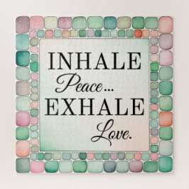 Quebra-cabeça Inalar Paz Exalar Amor Inspiracional