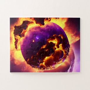 Quebra-cabeça Incêndios Cósmicos Nebulosa de Fechamento Laranja