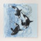 Incrível "Black and White Watercolor Orcas"