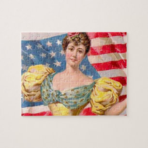 Quebra-cabeça Independência da Liberdade da Bandeira Americana
