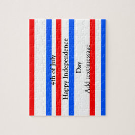 Quebra-cabeça Independência do azul vermelho Dia 4 de julho