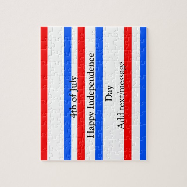 Quebra-cabeça Independência do azul vermelho Dia 4 de julho (Vertical)