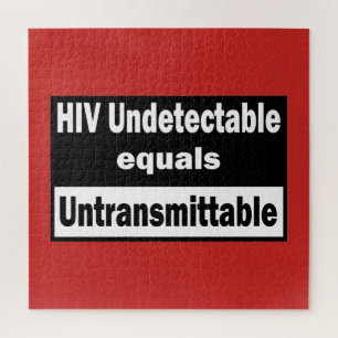 Quebra-cabeça Indetectável pelo HIV é igual ao HIV Intransmissív