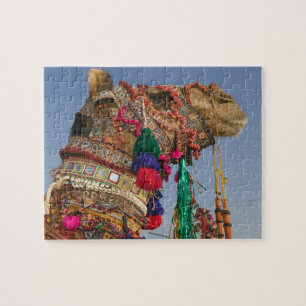 Quebra-cabeça ÍNDIA, Rajasthan, Pushkar: FEIRA DE CAMELÔS DE PUS