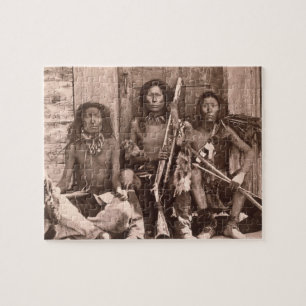 Quebra-cabeça Indianos de Spokane, 1861 (foto de b/w)