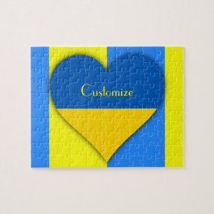 Quebra-cabeça Indicador da Ucrânia Blue Yellow Thunder_Cove