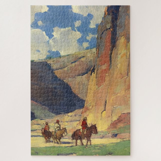 Quebra-cabeça “Índios Atravessando o Canyon de Chelly” por Edgar (Vertical)