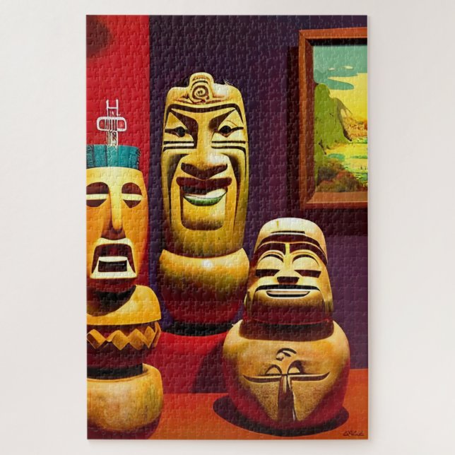 Quebra-cabeça Indoor Tiki Life Ken Gage Art (Vertical)