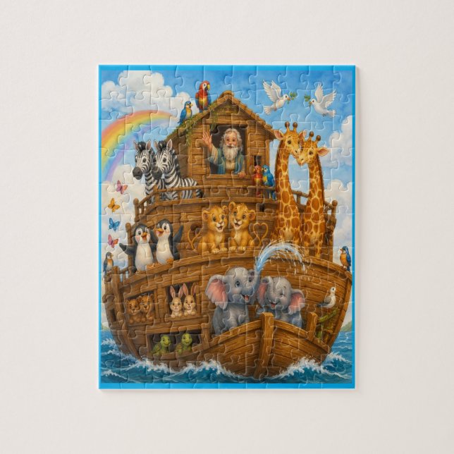 Quebra-cabeça Infantil da Arca de Noé (Vertical)
