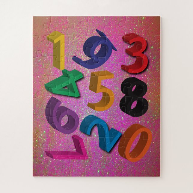 Quebra-cabeça Infantil Número Tridimensional Multi (Vertical)