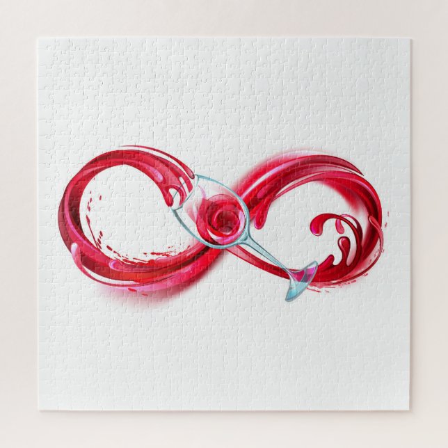 Quebra-cabeça Infinidade com vinho tinto (Vertical)