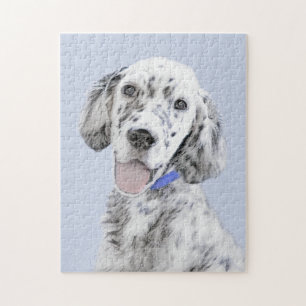 Quebra-cabeça Inglês Setter Blue Belton pintando arte canina