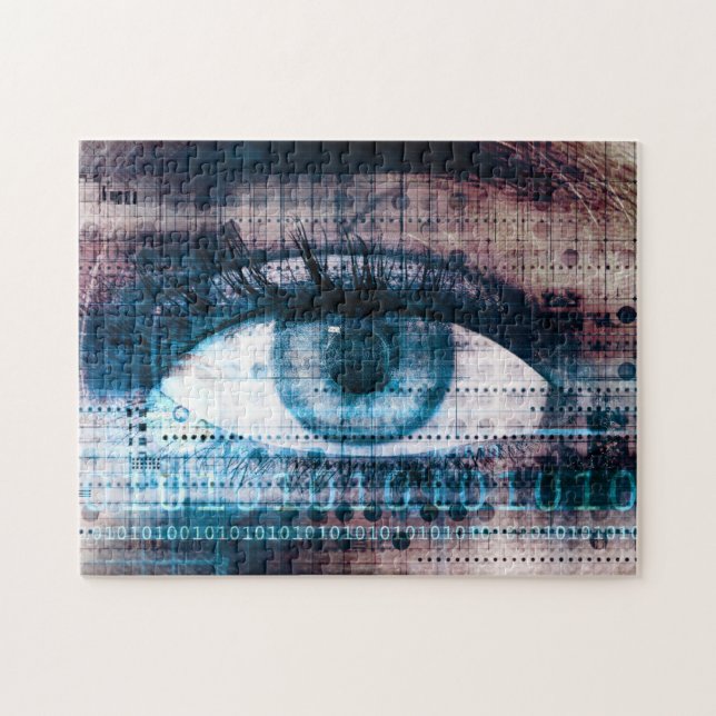 Quebra-cabeça Inovação tecnológica com Olho Eletrônico (Horizontal)