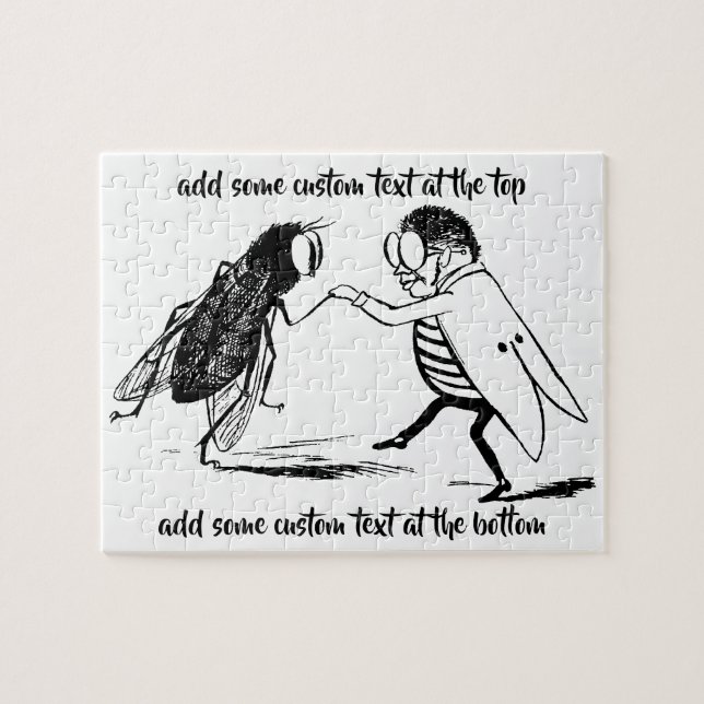 Quebra-cabeça Insetos Antigos Dançando; Mosca Azul (Horizontal)