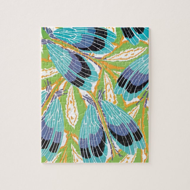 Quebra-cabeça Insetos de Insetos do Jardim de Pochoir, Arte Vint (Vertical)