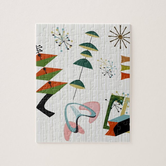 Quebra-cabeça Inspirado Atômico Retro Eames-Era (Vertical)